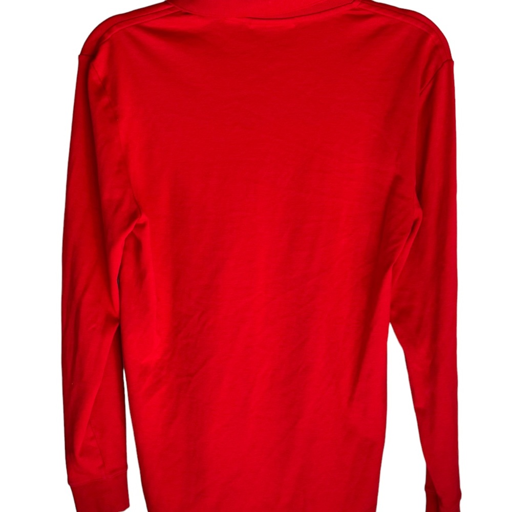 Lacoste - Red Collared Long Sleeve Polo Shirt - Size S - Picture 7 of 7